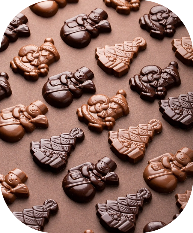 morceau de chocolat de noël